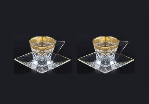 Fusion ES FEGW Cup Espresso 76ml 2pcs in Flora´s Empire Golden White Decor (21-246/2)