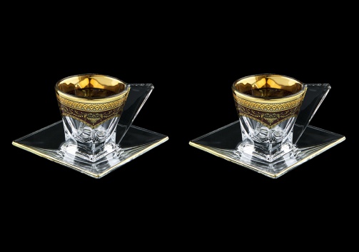Fusion ES FEGR Cup Espresso 76ml 2pcs in Flora´s Empire Golden Red Decor (22-246/2)
