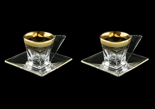 Fusion ES FEGB Cup Espresso 76ml 2pcs in Flora´s Empire Golden Black Decor (26-246/2)