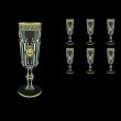 Provenza CFL PLLGB Champagne Flutes 160ml 6pcs in Antique&Leo Golden Black Decor (42-138)