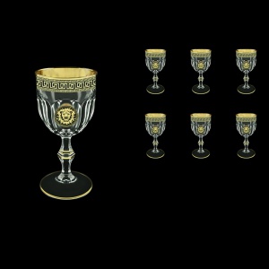 Provenza C3 PLGB Wine Glasses 170ml 6pcs in Antique&Leo Golden Black Decor (42-139)