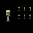 Provenza C5 PLGB Liqueur Glasses 50ml 6pcs in Antique&Leo Golden Black Decor (42-143)