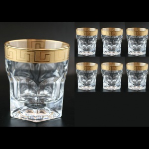Provenza B2 PAGC b Whisky Glasses 280ml 6pcs in Antique Golden Classic Decor (136/b)