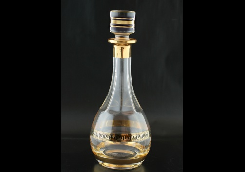 Provenza RD PAGB Round Decanter 900ml 1pc in Antique Golden Black Decor (57-137/b)