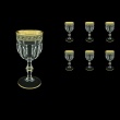 Provenza C3 PAGB Wine Glasses 170ml 6pcs in Antique Golden Black Decor (57-139/b)