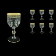 Provenza C2 PAGB Wine Glasses 230ml 6pcs in Antique Golden Black Decor (57-140/b)