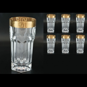 Provenza B0 PAGC b Water Glasses 370ml 6pcs in Antique Golden Classic Decor (141/b)