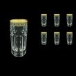 Provenza B0 PAGB Water Glasses 370ml 6pcs in Antique Golden Black Decor (57-141/b)