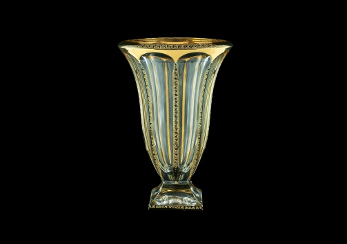 Panel VV PAGB B Vase 33cm 1pc in Antique Golden Black Decor (57-325/b)