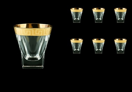 Fusion B2 FAGC b Whisky Glasses 270ml 6pcs in Antique Golden Classic Decor (397/b)