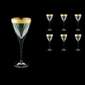 Fusion C2 FAGC b Wine Glasses 250ml 6pcs in Antique Golden Classic Decor (432/b)