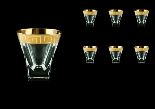 Fusion B3 FAGC b Whisky Glasses 200ml 6pcs in Antique Golden Classic Decor (437/b)