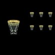 Fusion B3 FAGB b Whisky Glasses 200ml 6pcs in Antique Golden Black Decor (57-437/b)