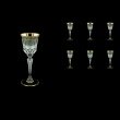 Adagio C5 AAGB b Liqueur Glasses 80ml 6pcs in Antique Golden Black Decor (57-480/b)