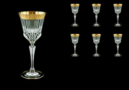 Adagio C3 AAGC b Wine Glasses 220ml 6pcs in Antique Golden Classic Decor (482/b)