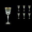 Adagio C3 AAGB b Wine Glasses 220ml 6pcs in Antique Golden Black Decor (57-482/b)