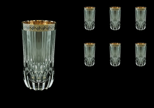 Adagio B0 AAGB b Water Glasses 400ml 6pcs in Antique Golden Black Decor (57-484/b)