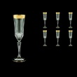 Adagio CFL AAGC b Champagne Flutes 180ml 6pcs in Antique Golden Classic Decor (486/b)