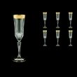 Adagio CFL AAGC b Champagne Flutes 180ml 6pcs in Antique Golden Classic Decor (486/b)