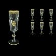 Provenza CFL POGB Champagne Flutes 160ml 6pcs in Lilit&Leo Golden Black Decor (41-138)