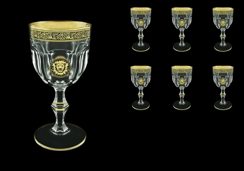 Provenza C2 POGB  Wine Glasses 230ml 6pcs in Lilit&Leo Golden Black Decor (41-140)