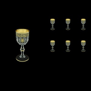 Provenza C5 POGB Liqueur Glasses 50ml 6pcs in Lilit&Leo Golden Black Decor (41-143)