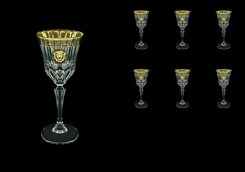 Adagio C4 AOGB Wine Glasses 150ml 6pcs in Lilit&Leo Golden Black Decor (41-481)
