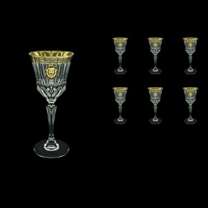 Adagio C3 AOGB Wine Glasses 220ml 6pcs in Lilit&Leo Golden Black Decor (41-482)