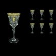 Adagio C2 AOGB Wine Glasses 280ml 6pcs in Lilit&Leo Golden Black Decor (41-483)