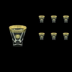 Fusion B2 FOGB Whisky Glasses 270ml 6pcs in Lilit&Leo Golden Black Decor (41-397)