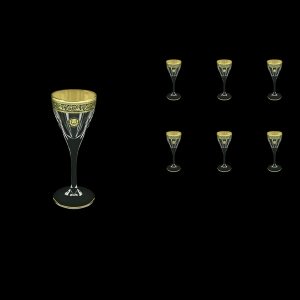 Fusion C5 FOGB Liqueur Glasses 70ml 6pcs in Lilit&Leo Golden Black Decor (41-430)