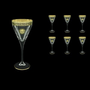 Fusion C2 FOGB Wine Glasses 250ml 6pcs in Lilit&Leo Golden Black Decor (41-432)