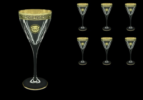 Fusion C2 FOGB Wine Glasses 250ml 6pcs in Lilit&Leo Golden Black Decor (41-432)