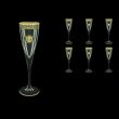 Fusion CFL FOGB Champagne Flutes 170ml 6pcs in Lilit&Leo Golden Black Decor (41-434)