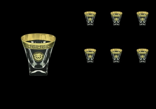 Fusion B3 FOGB Whisky Glasses 200ml 6pcs in Lilit&Leo Golden Black Decor (41-437)