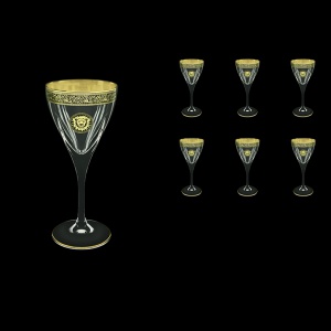 Fusion C3 FOGB Wine Glasses 210ml 6pcs in Lilit&Leo Golden Black Decor (41-431)