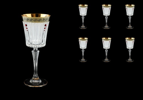 Timeless C3 TAGB SKLI Wine Glasses 227ml 6pcs Antique  Golden Black+SKLI (57-129/bKLI)
