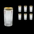 Timeless B0 TAGB SKLI Water Glasses 440ml 6pcs Antique Golden Black+SKLI (57-133/bKLI)