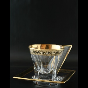 Fusion CA FAGB Cup Cappuccino 190ml 1pc in Antique Golden Black Decor (57-334/b)