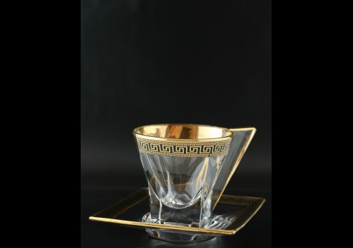 Fusion CA FAGB Cup Cappuccino 190ml 1pc in Antique Golden Black Decor (57-334/b)
