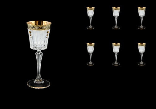 Timeless C5 TAGB SKTO Liqueur Glasses 110ml 6pcs Antique Golden Black+SKTO (57-112/bKTO)