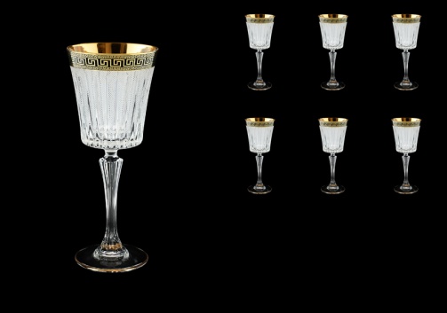 Timeless C3 TAGB S Wine Glasses 227ml 6pcs Antique  Golden Black+S (57-129/b)