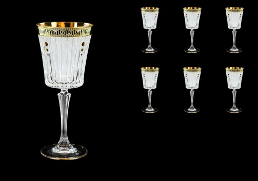 Timeless C2 TAGB SKTO Wine Glasses 298ml 6pcs Antique  Golden Black+SKTO (57-130/bKTO)
