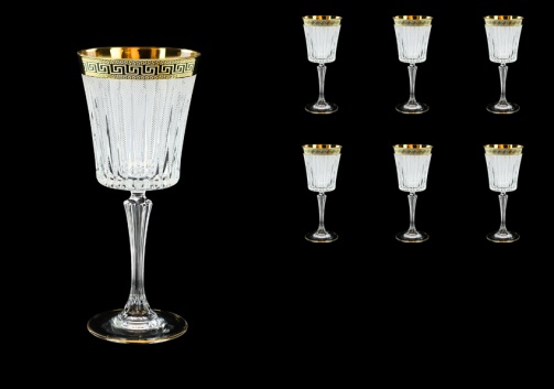 Timeless C2 TAGB S Wine Glasses 298ml 6pcs Antique  Golden Black+S (57-130/b)