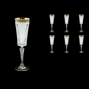 Timeless CFL TAGB SKTO Champagne Fluetes 210ml 6pcs Antique Golden+SKTO (57-131/bKTO)