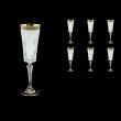 Timeless CFL TAGB S Champagne Flutes 210ml 6pcs Antique Golden+S (57-131/b)