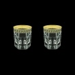 Provenza B2 PAGB Whisky Glasses 280ml 2pcs in Antique Golden Black Decor (57-136/2/b)
