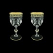 Provenza C2 PAGB Wine Glasses 230ml 2pcs in Antique Golden Black Decor (57-140/2/b)