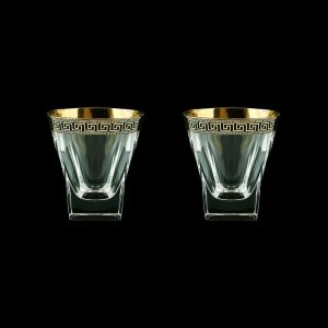 Fusion B2 FAGB b Whisky Glasses 270ml 2pcs in Antique Golden Black Decor (57-397/2/b)