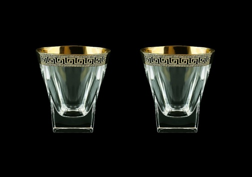 Fusion B2 FAGB b Whisky Glasses 270ml 2pcs in Antique Golden Black Decor (57-397/2/b)